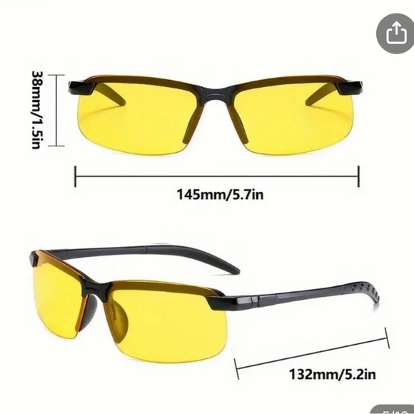 Like new, unisex lightweight polarized night/sport glasses with sport pc frame. - Picture 10 of 10